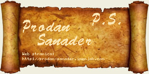 Prodan Sanader vizit kartica